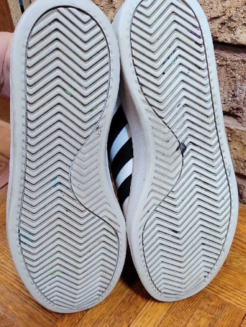 Adidas Grand Court White Black 3 Stripe Lace Up Court Sneakers Men’s 7.5